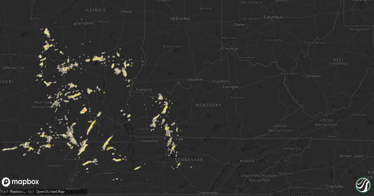 Hail map in Kentucky on June 26, 2019