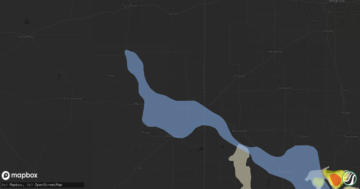 Hail map in Clovis, NM on June 26, 2021