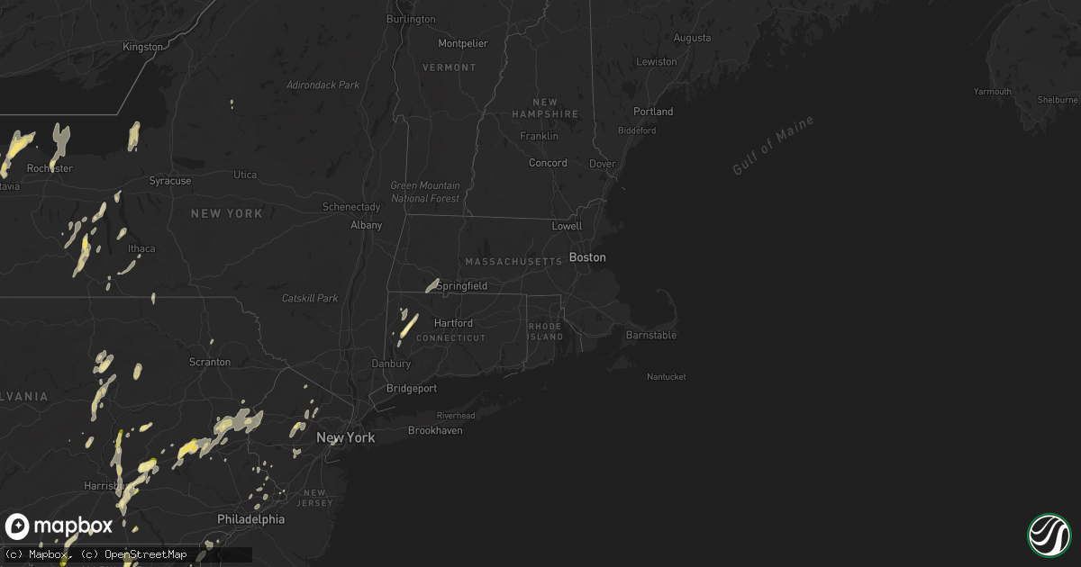 Hail map in Connecticut on June 26, 2023