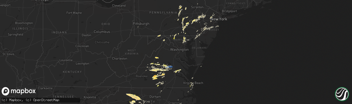 Hail map in Delaware on June 26, 2023