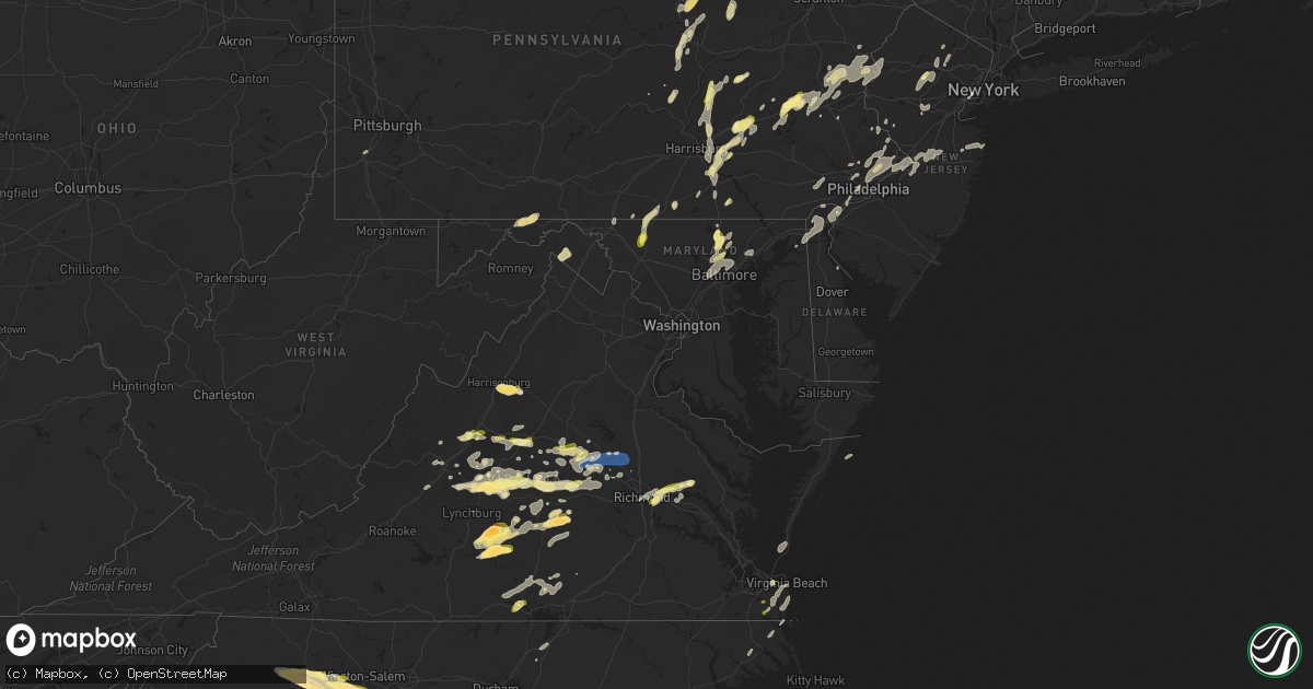 Hail map in Delaware on June 26, 2023