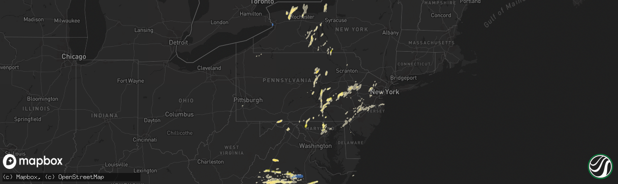 Hail map in Pennsylvania on June 26, 2023