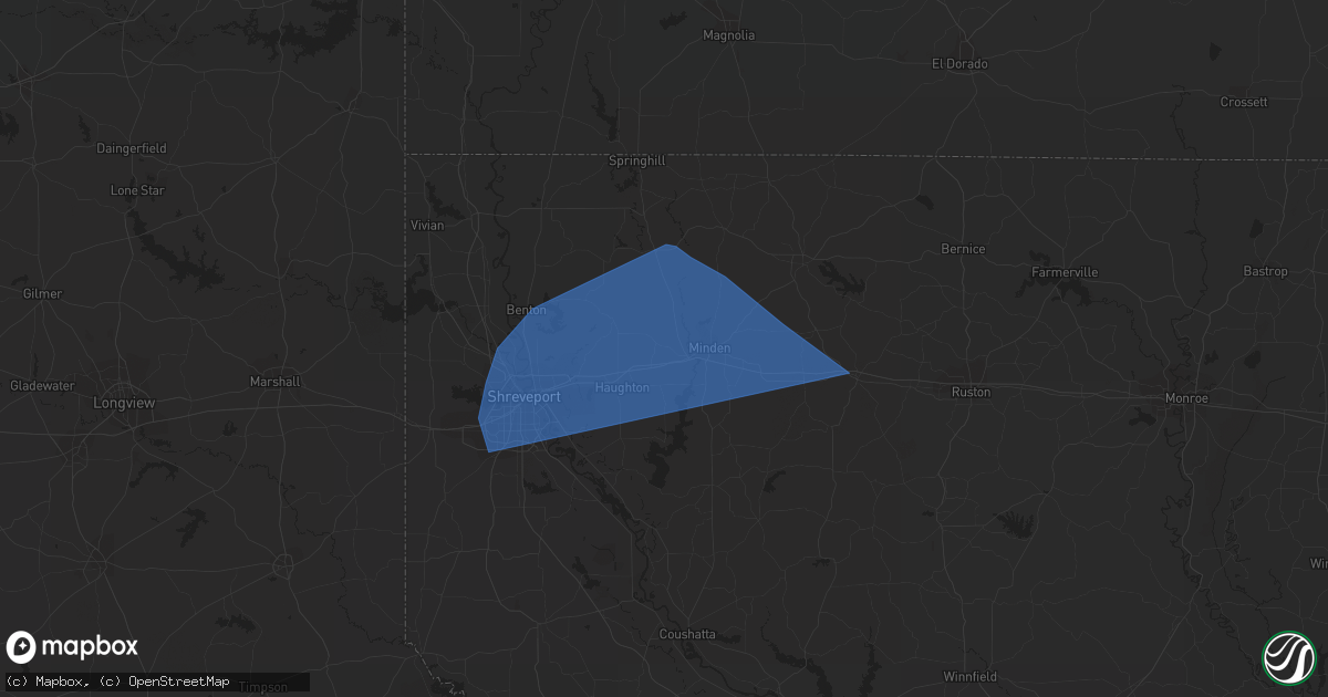 Hail map in Sibley, LA on June 26, 2023