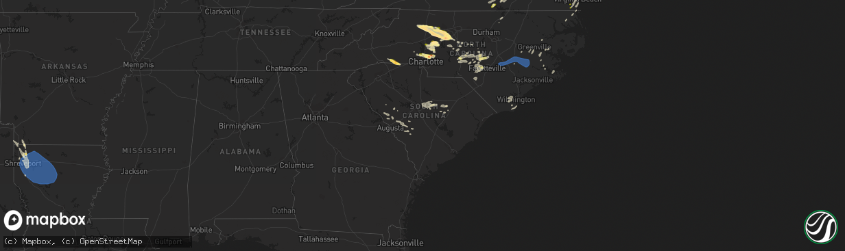 Hail map in South Carolina on June 26, 2023