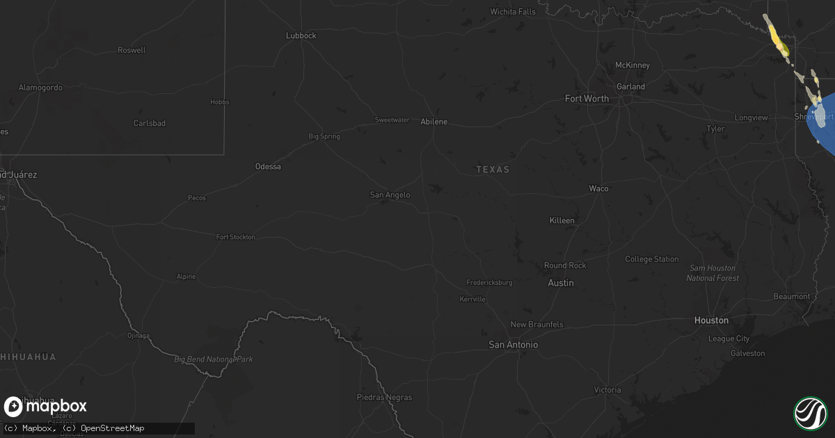 Hail map in Texas on June 26, 2023
