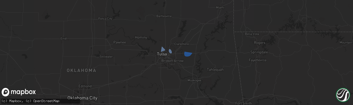 Hail map in Catoosa, OK on June 26, 2024