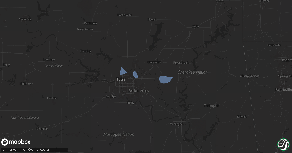 Hail map in Catoosa, OK on June 26, 2024