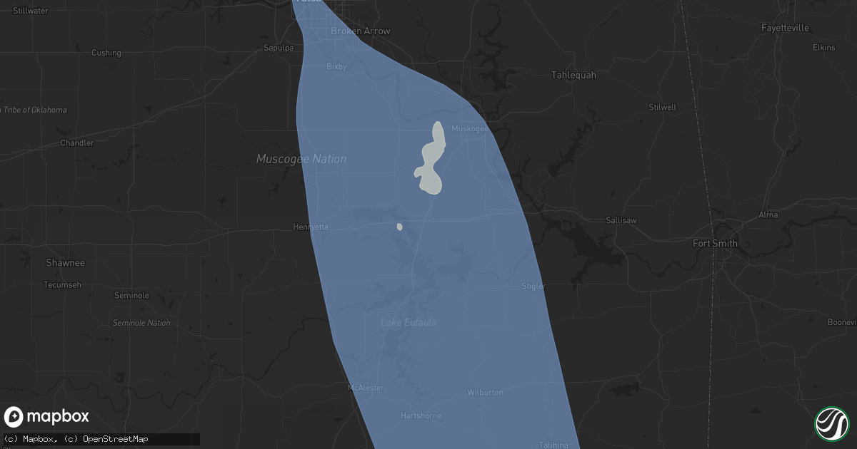 Hail map in Checotah, OK on June 26, 2024
