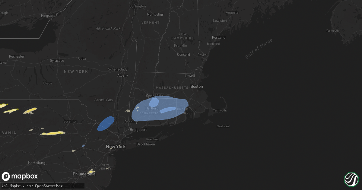 Hail map in Connecticut on June 26, 2024
