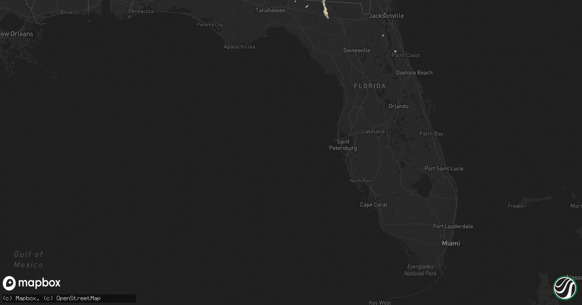 Hail map in Florida on June 26, 2024