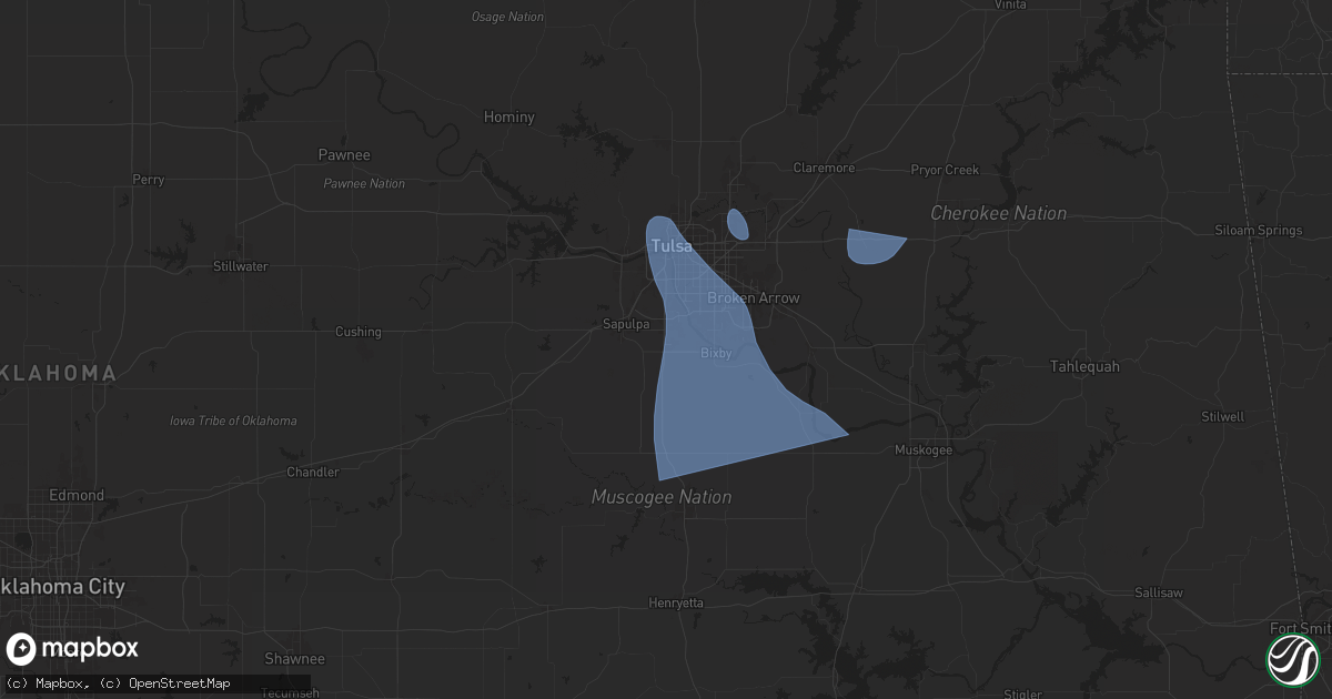 Hail map in Glenpool, OK on June 26, 2024