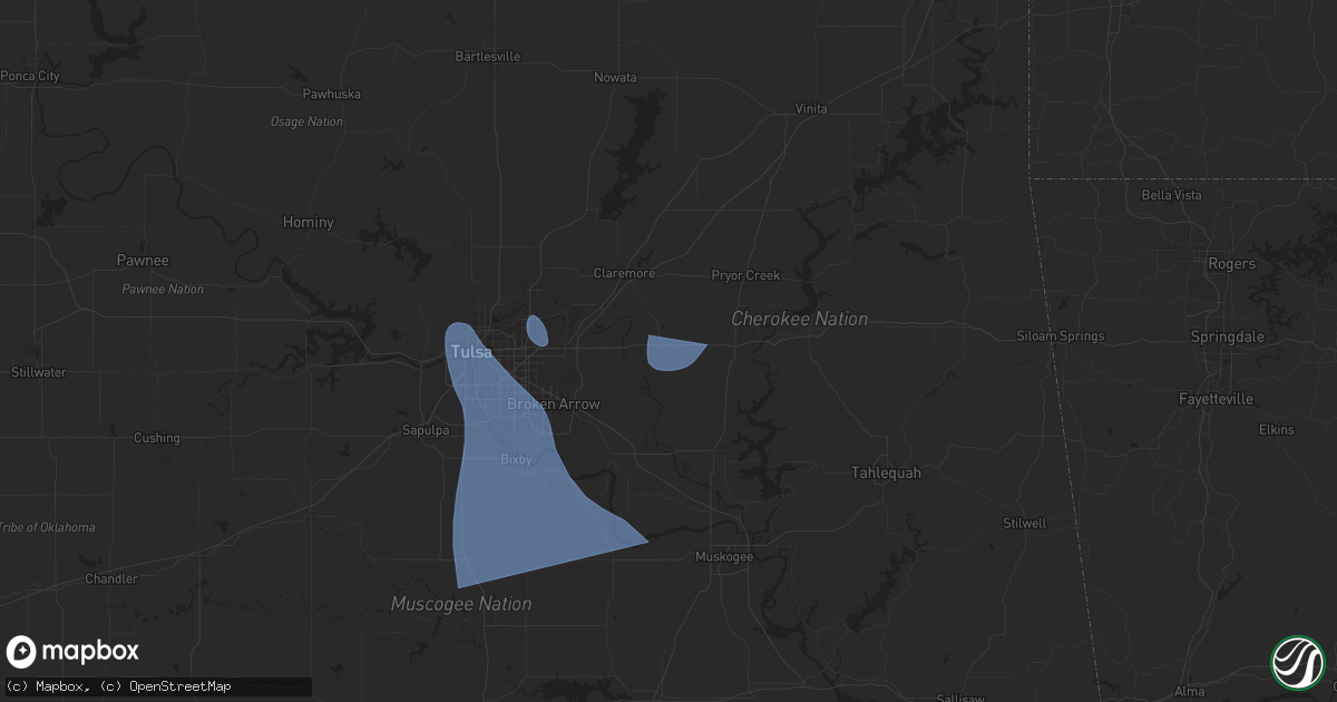 Hail map in Inola, OK on June 26, 2024