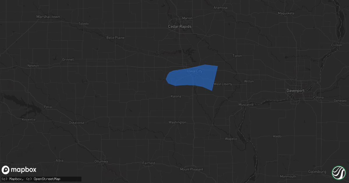 Hail map in Kalona, IA on June 26, 2024