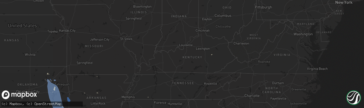 Hail map in Kentucky on June 26, 2024