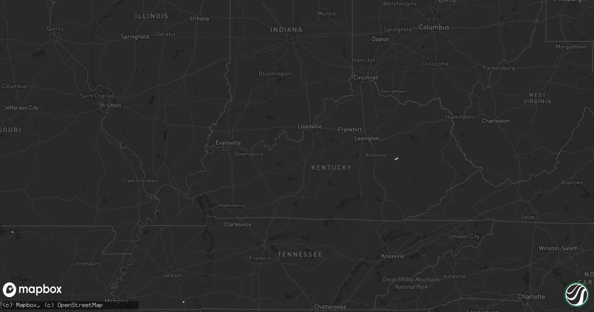 Hail map in Kentucky on June 26, 2024