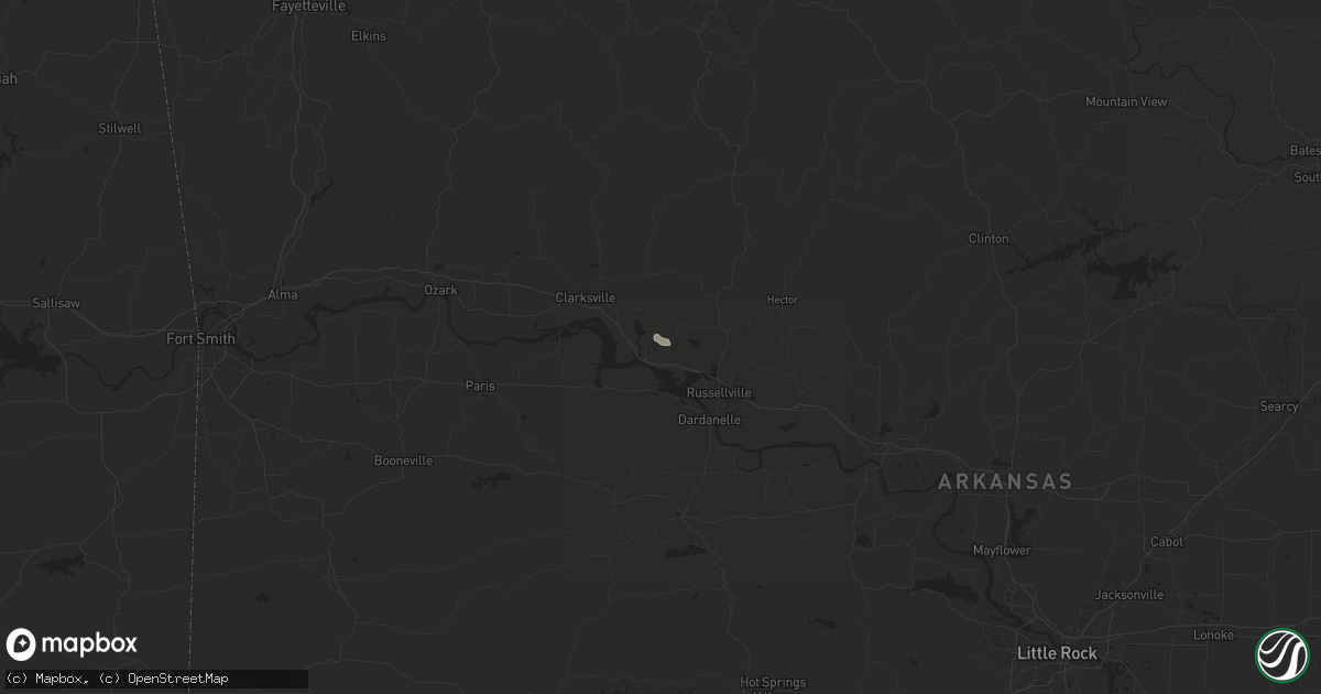 Hail map in London, AR on June 26, 2024
