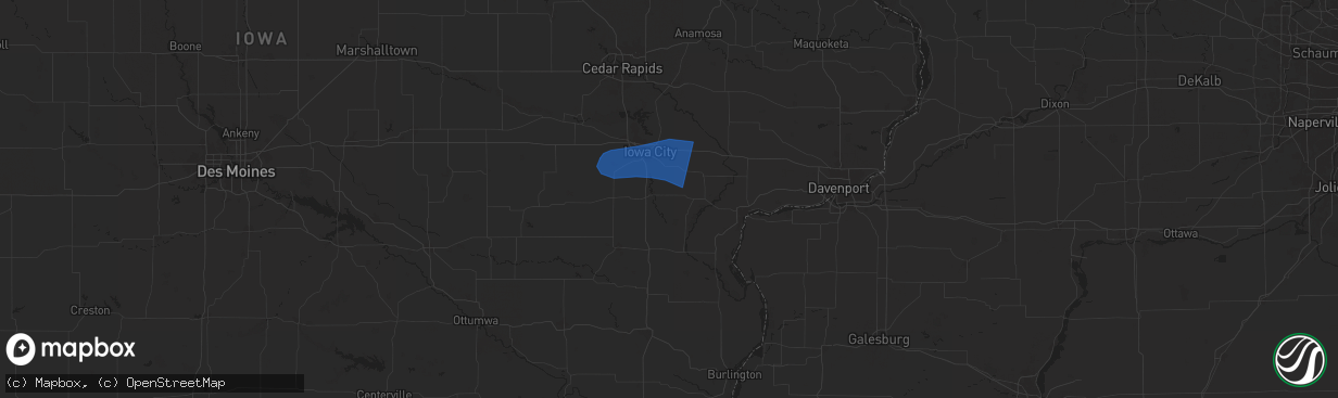 Hail map in Lone Tree, IA on June 26, 2024