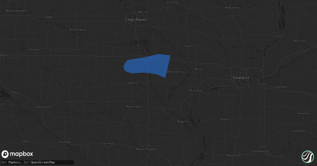 Hail map in Lone Tree, IA on June 26, 2024