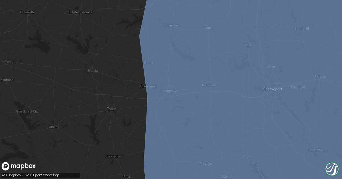Hail map in Longview, TX on June 26, 2024
