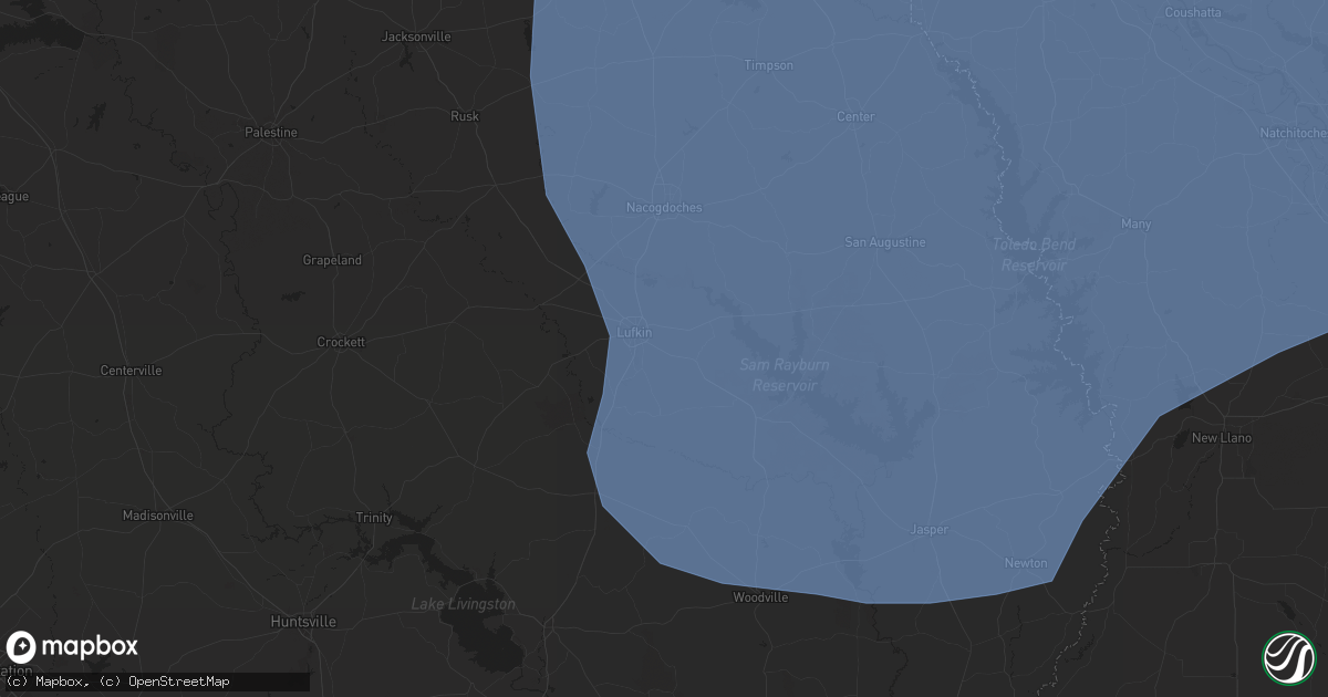 Hail map in Lufkin, TX on June 26, 2024