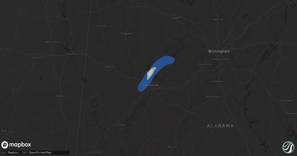 Hail map in Northport, AL on June 26, 2024