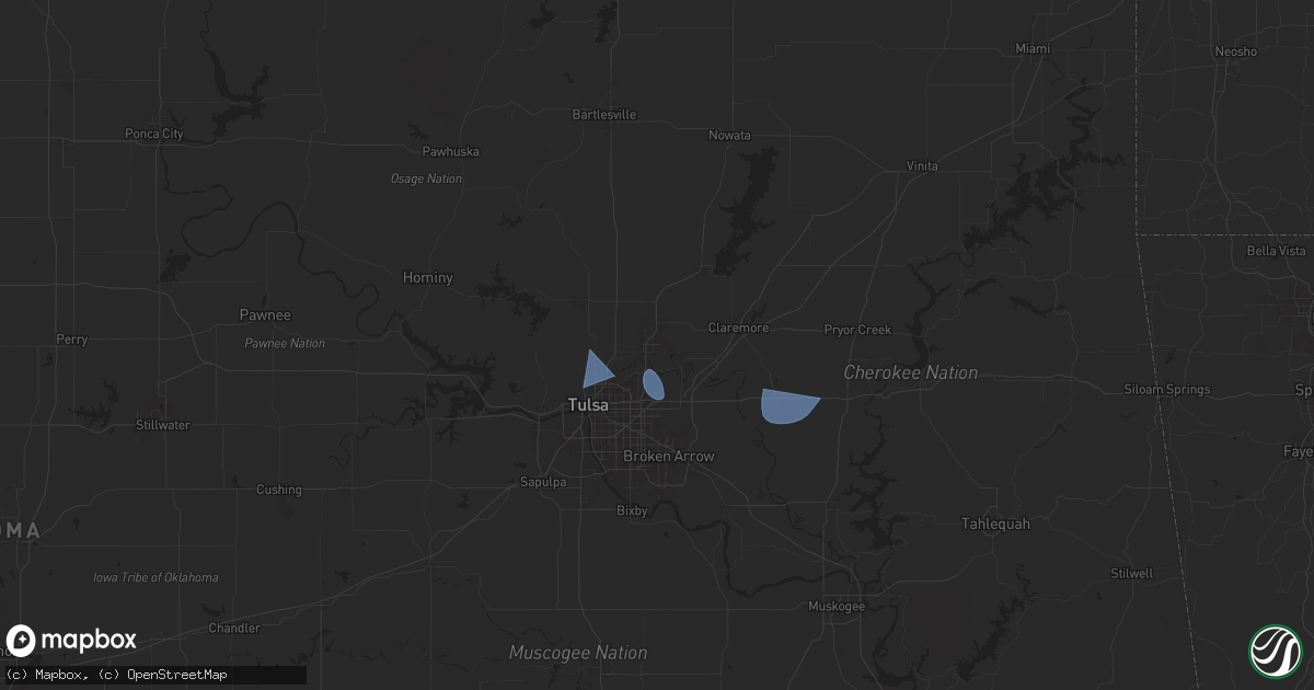 Hail map in Owasso, OK on June 26, 2024