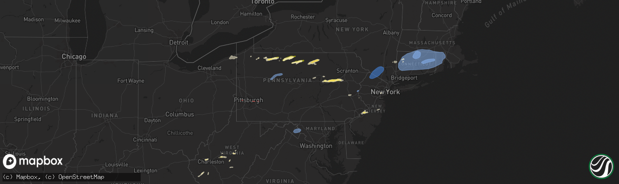 Hail map in Pennsylvania on June 26, 2024