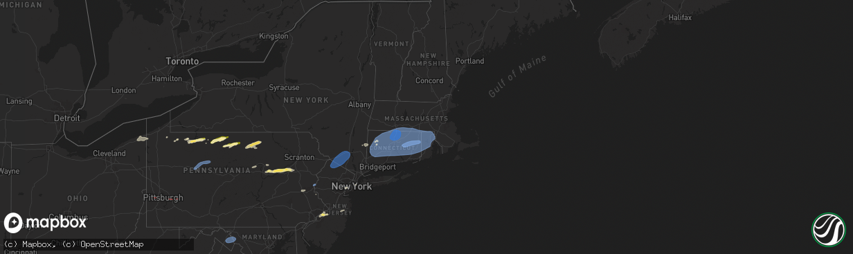 Hail map in Rhode Island on June 26, 2024