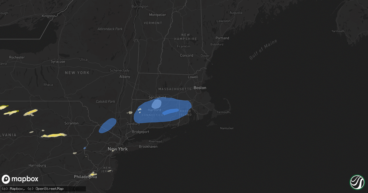 Hail map in Rhode Island on June 26, 2024