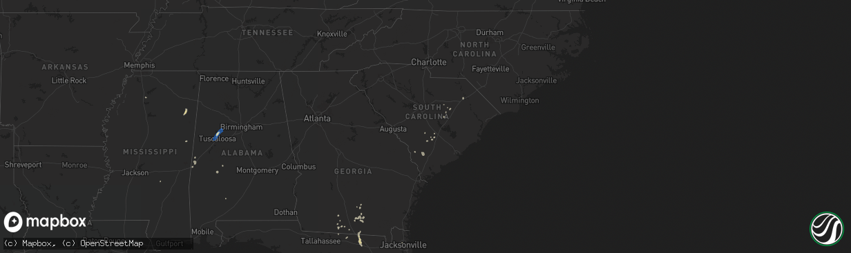 Hail map in South Carolina on June 26, 2024