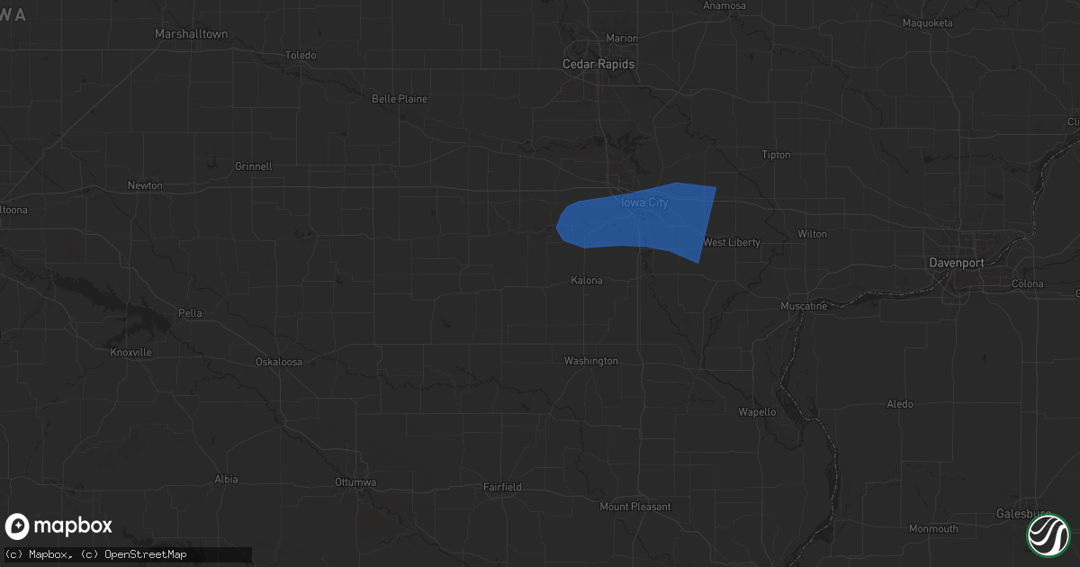 Hail map in Wellman, IA on June 26, 2024