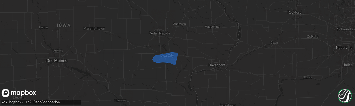 Hail map in West Branch, IA on June 26, 2024