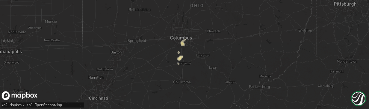 Hail map in Ashville, OH on June 26, 2025