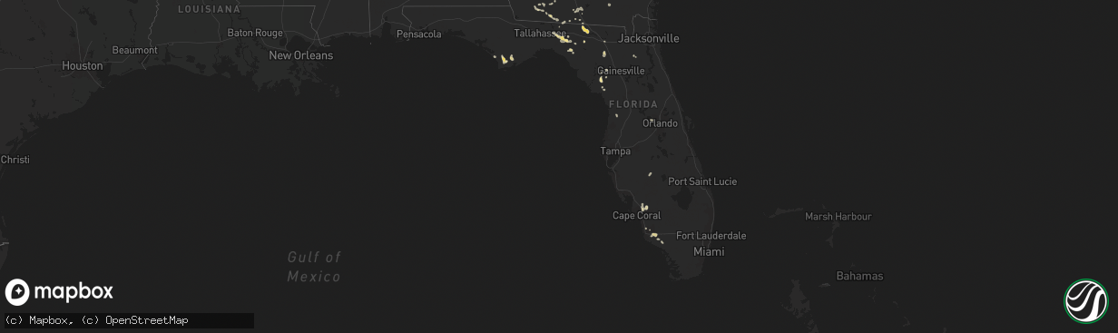 Hail map in Florida on June 26, 2025
