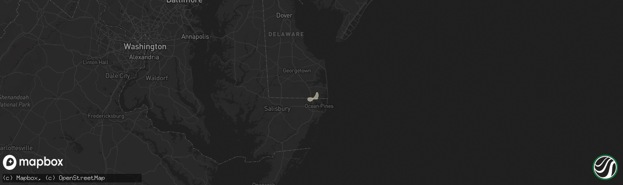 Hail map in Frankford, DE on June 26, 2025