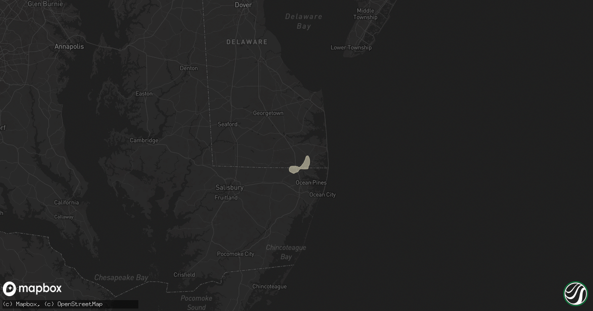 Hail map in Frankford, DE on June 26, 2025