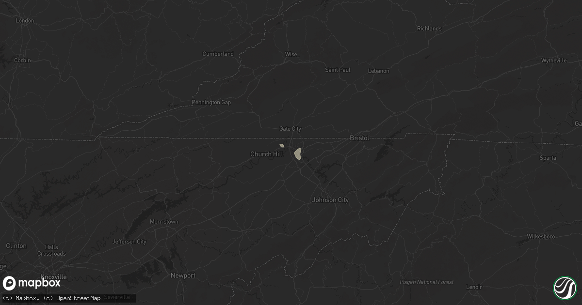 Hail map in Kingsport, TN on June 26, 2025