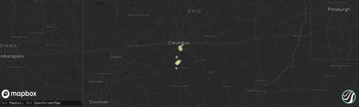 Hail map in Lockbourne, OH on June 26, 2025