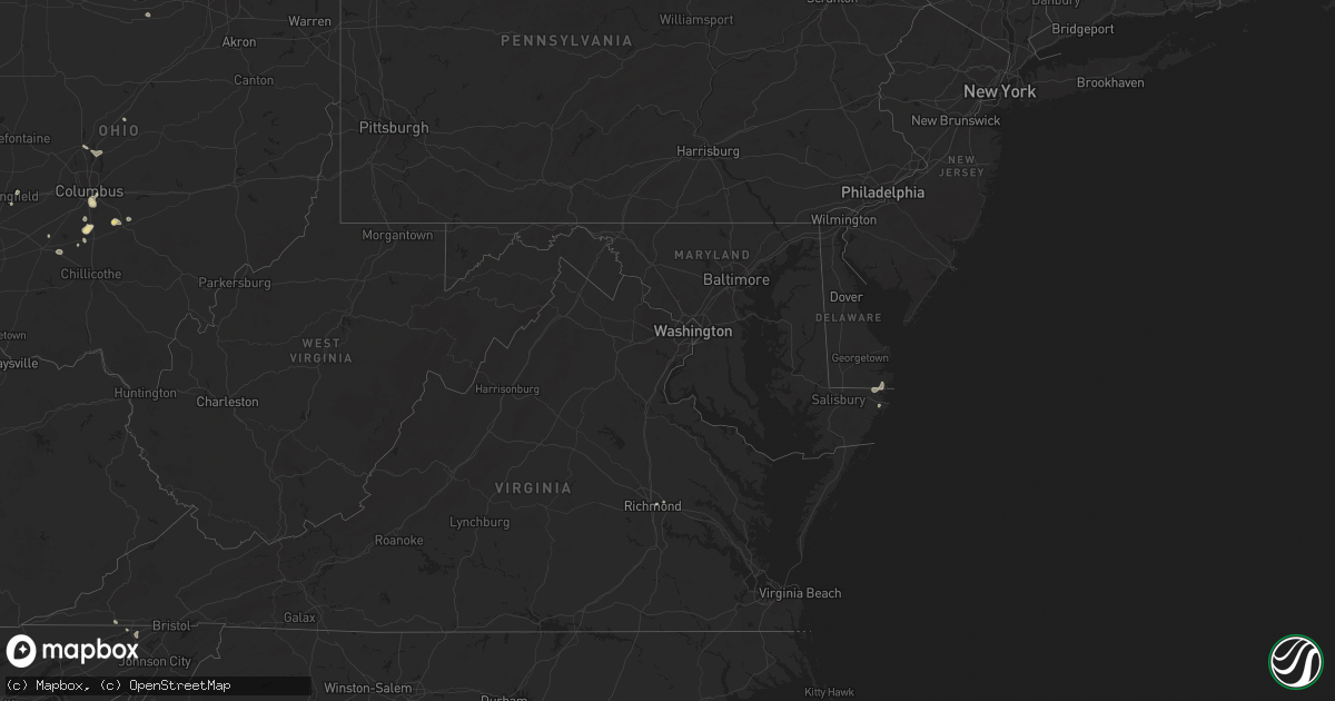 Hail map in Maryland on June 26, 2025