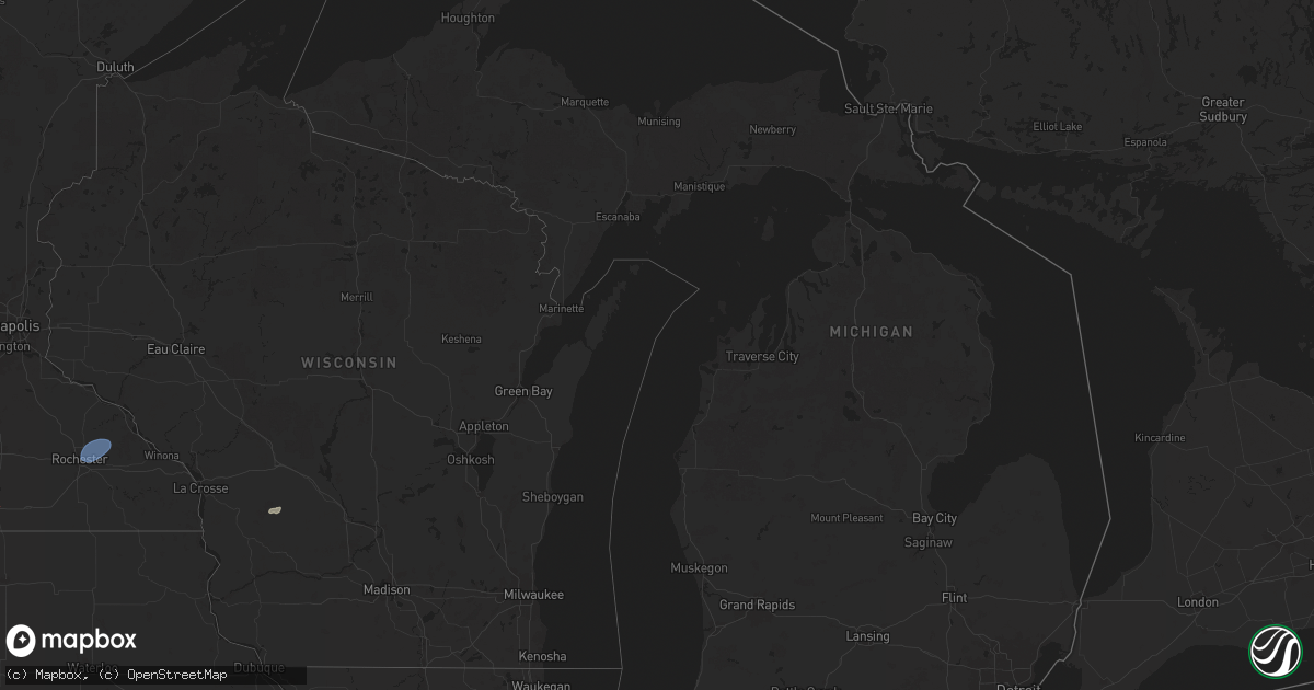 Hail map in Michigan on June 26, 2025