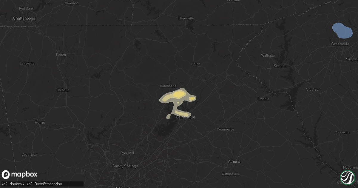 Hail map in Murrayville, GA on June 26, 2025