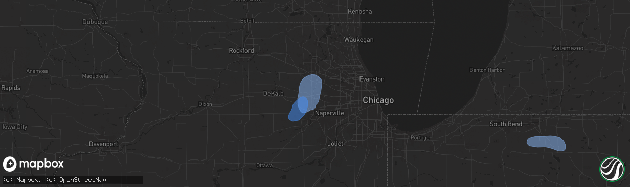 Hail map in Saint Charles, IL on June 26, 2025