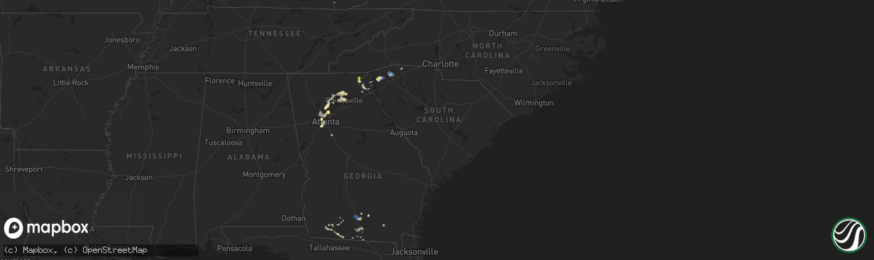 Hail map in South Carolina on June 26, 2025