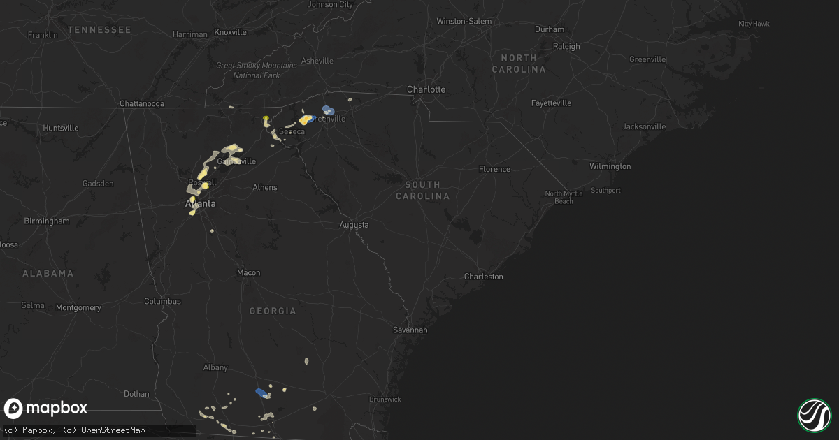Hail map in South Carolina on June 26, 2025