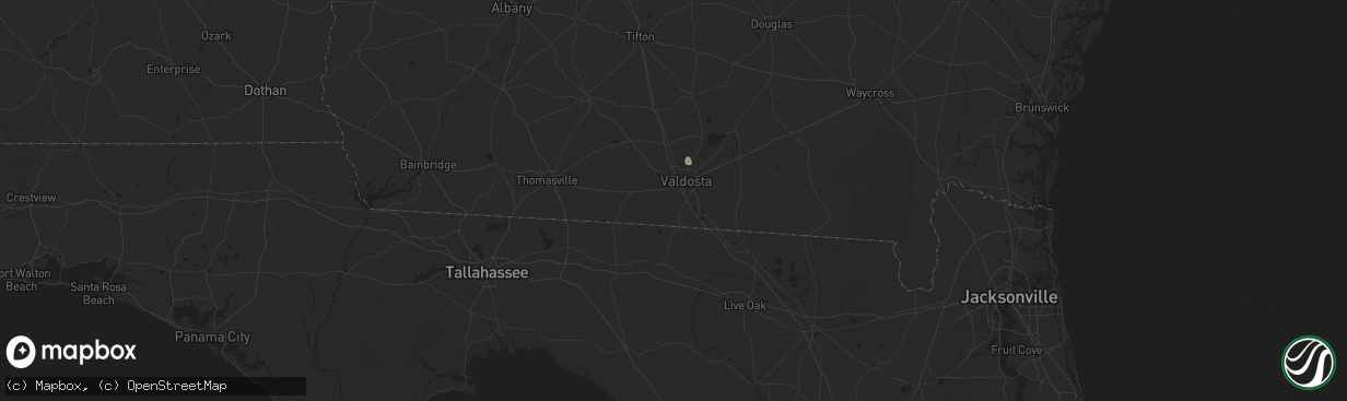 Hail map in Valdosta, GA on June 26, 2025
