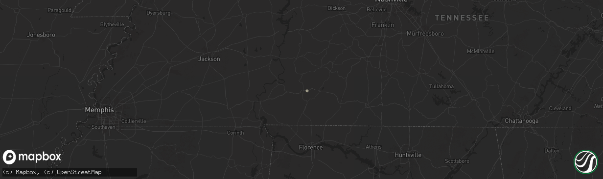 Hail map in Waynesboro, TN on June 26, 2025