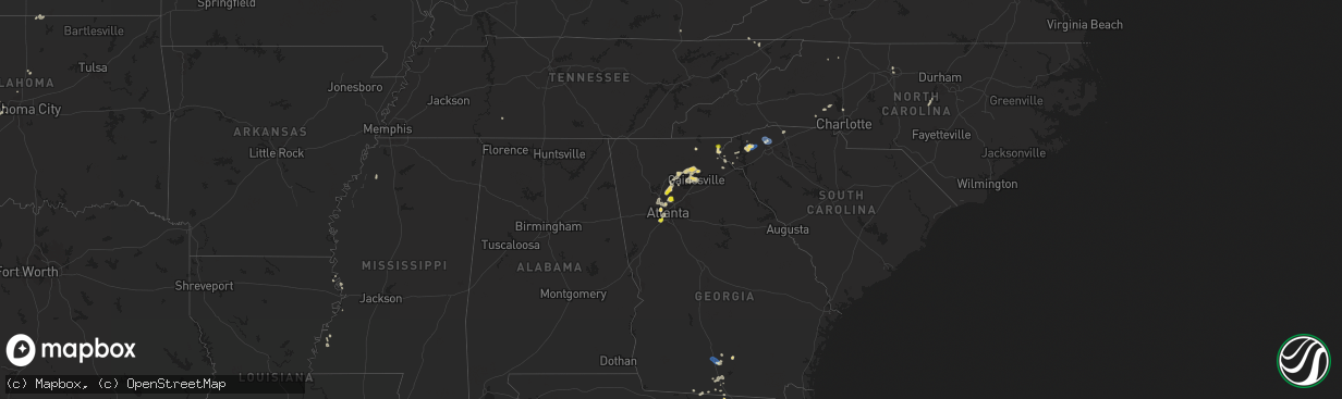 Hail map on June 26, 2025