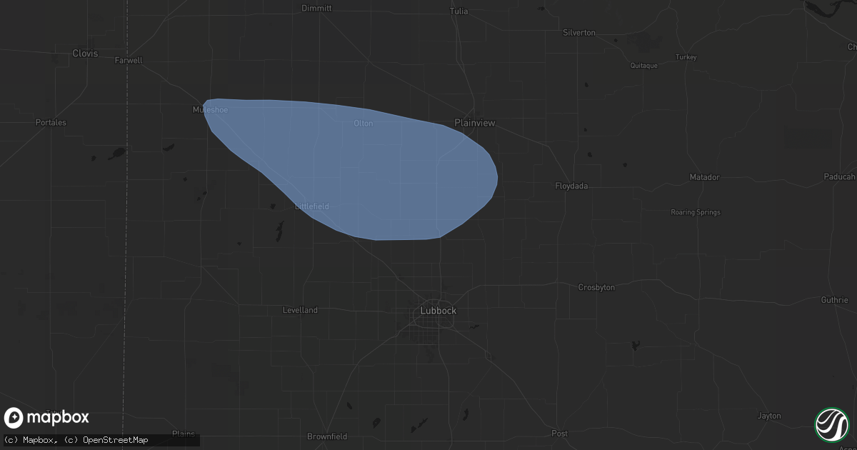 Hail map in Abernathy, TX on June 26, 2026
