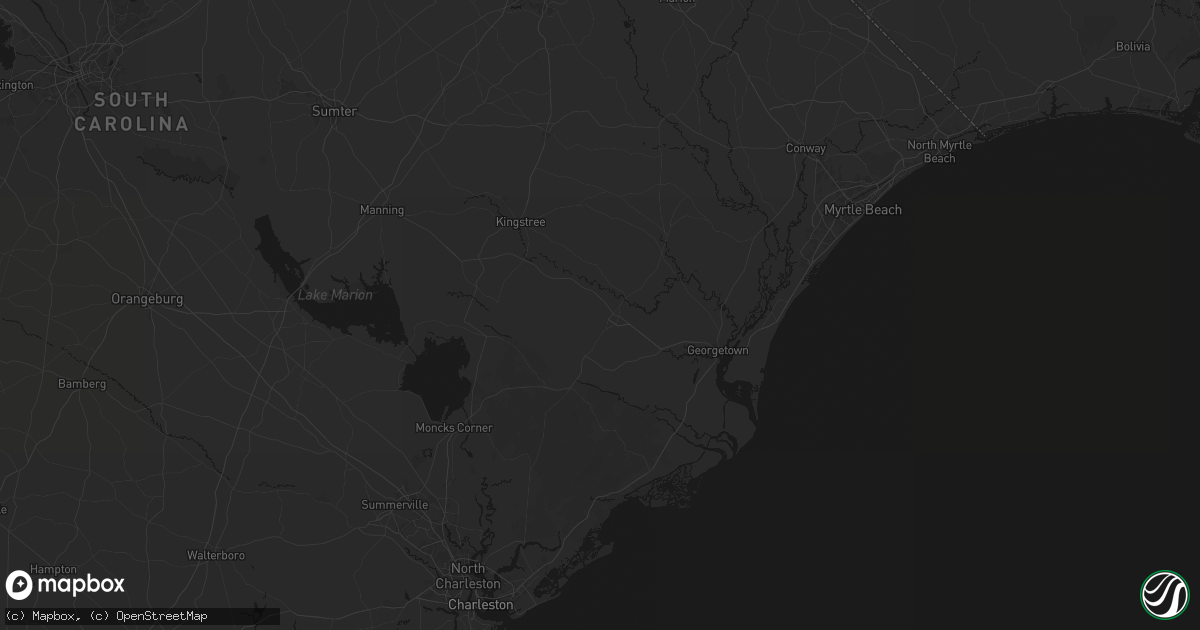 Hail map in Andrews, SC on June 26, 2026
