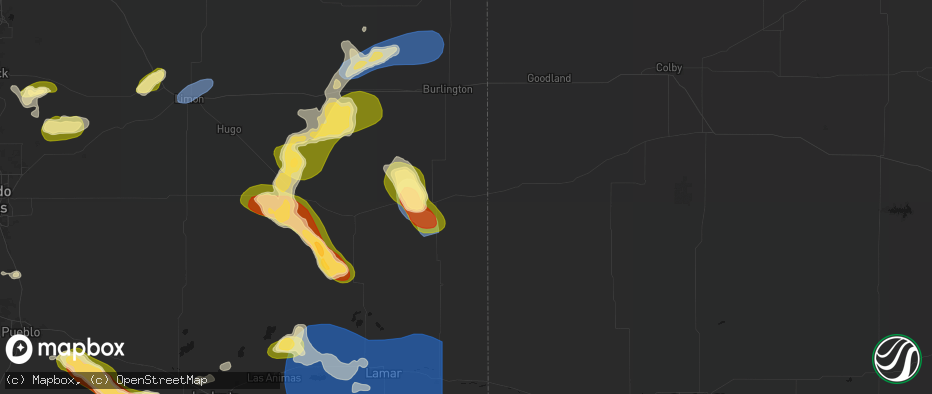 Hail map in Arapahoe, CO on June 26, 2026